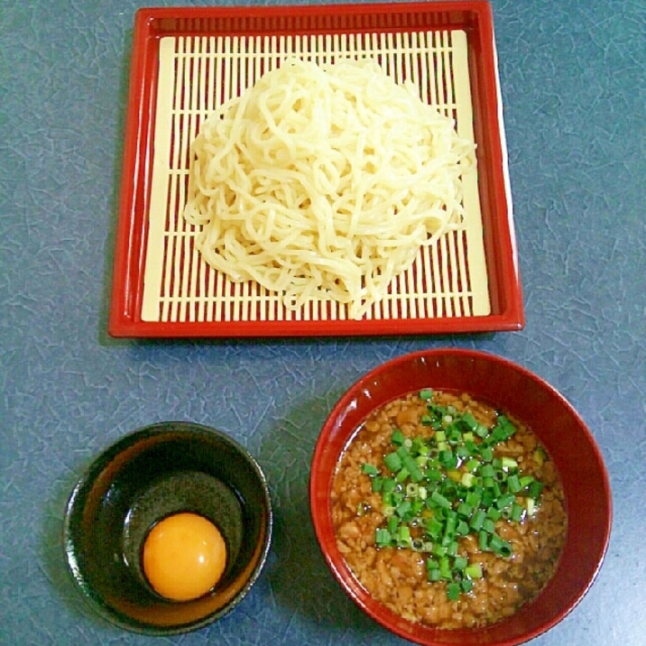中華麺で☆納豆ざるラーメン